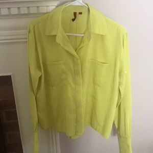 Chartreuse green blouse